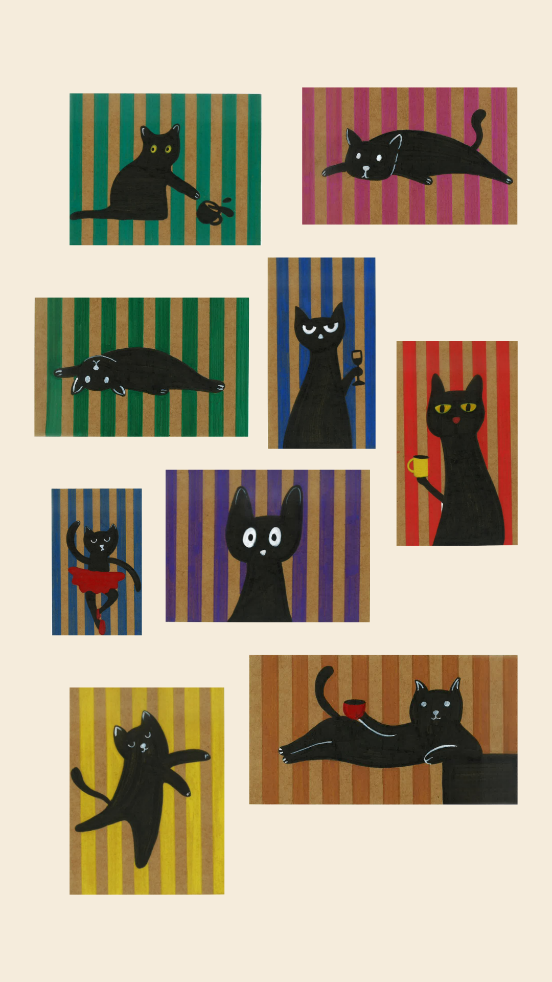 Black Cats Collection III (Set of 9)
